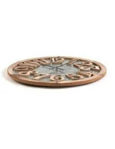 RELOJ PARED MADERA 60 CM HOTEL 2