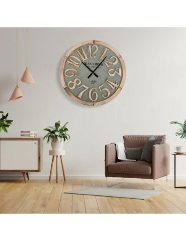 RELOJ PARED MADERA 60 CM HOTEL