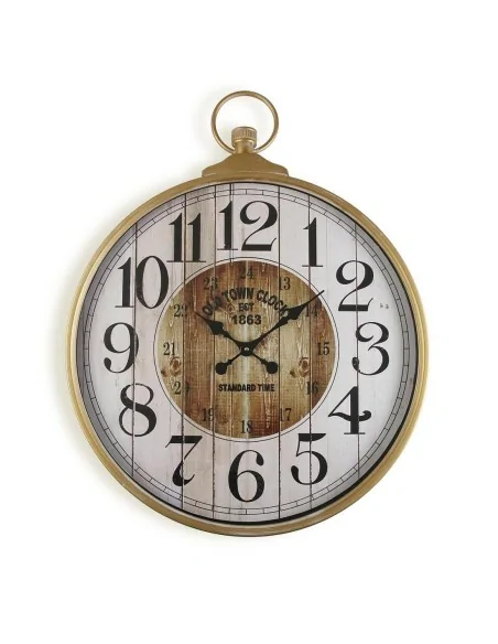 RELOJ PARED WOOD AND METAL