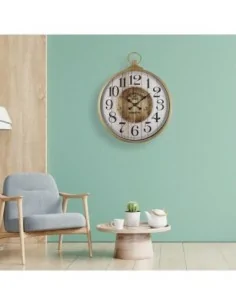 RELOJ PARED WOOD AND METAL 2