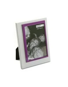 PORTAFOTO BLANCO Y MORADO