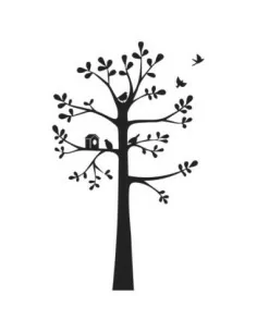 VINILO ARBOL CON PAJAROS