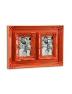 PORTAFOTOS DOBLE 10X15 NARANJA