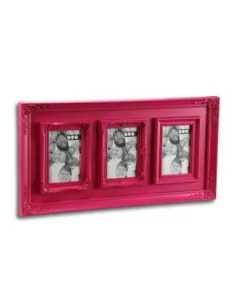 PORTAFTOS 3 VENTANAS FUCSIA