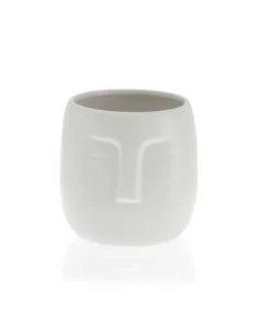 MACETA CERAMICA TIKI BLANCO