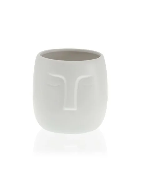 MACETA CERAMICA TIKI BLANCO