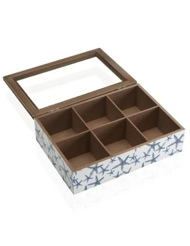 CAJA TE MADERA BLUE SEA