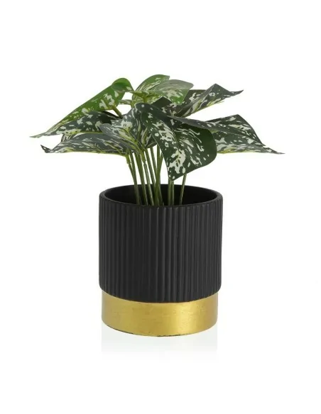 MACETA CERAMICA NEGRA 13,5x14