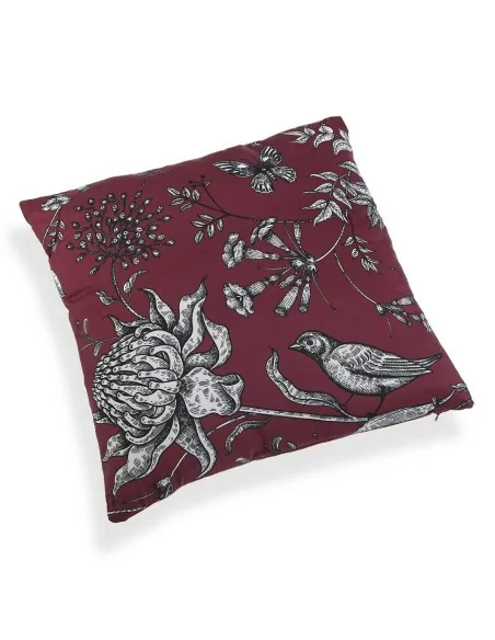 COJIN ROJO DEC. PÁJAROS