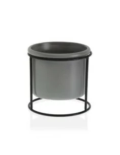 MACETA GRIS C/ BASE METAL