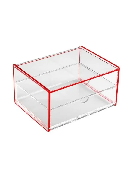 CAJA ACRILICA DOBLE ROJA