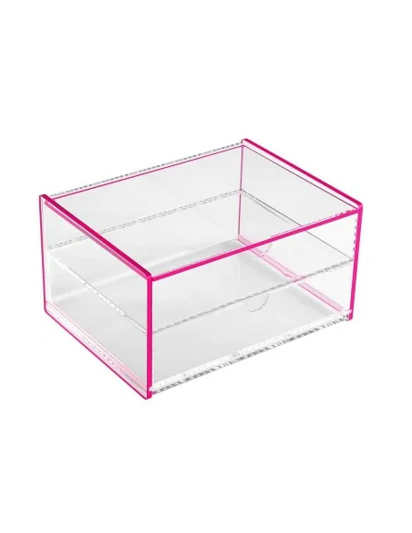 CAJA ACRILICA DOBLE ROSA