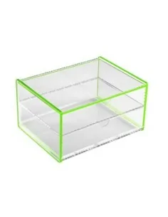 CAJA ACRILICA DOBLE VERDE