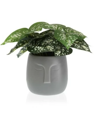 MACETA CERAMICA TIKI GRIS MACETA CERAMICA TIKI GRIS