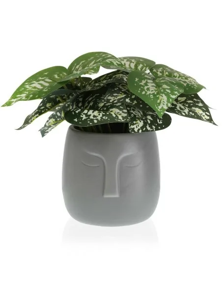 MACETA CERAMICA TIKI GRIS