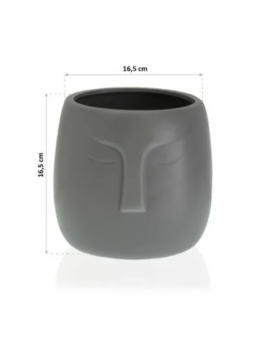MACETA CERAMICA TIKI GRIS MACETA CERAMICA TIKI GRIS