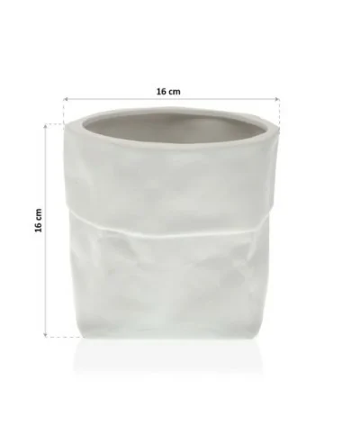 MACETA CERAMICA NEGRA 16x16