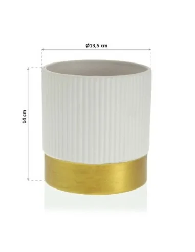 MACETA CERAMICA BLANCA 16x17