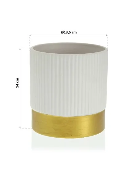 MACETA CERAMICA BLANCA 16x17