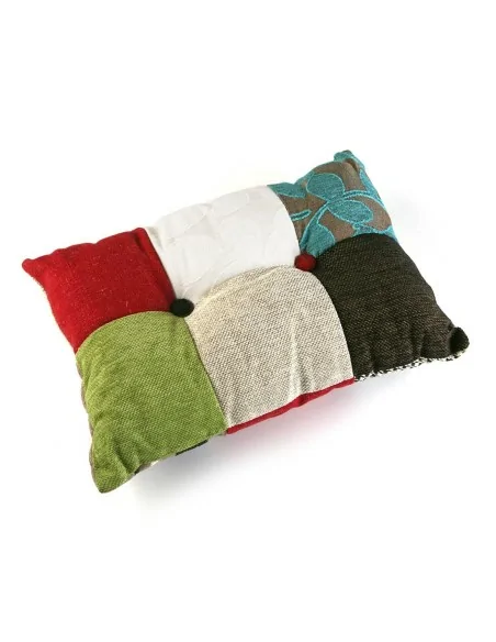 COJIN RECT.C/RELLENO BL/GR PAT