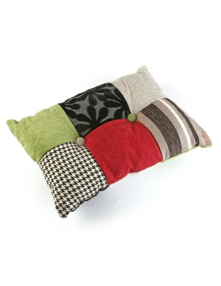 COJIN RECT.C/RELLENO BL/GR PAT