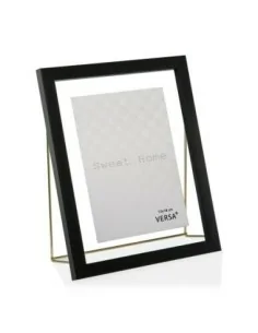 PORTAFOTOS NEGRO-DORADO 13x18