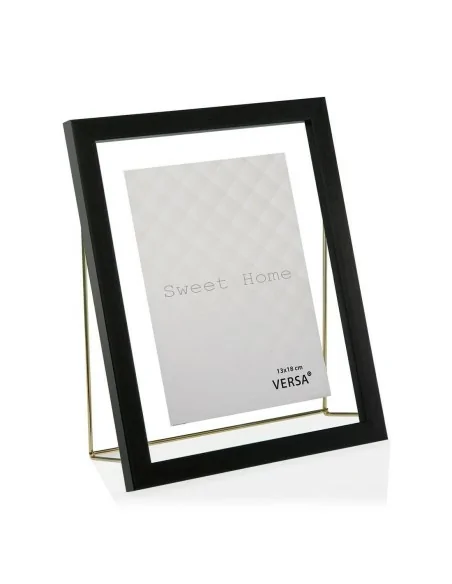 PORTAFOTOS NEGRO-DORADO 13x18
