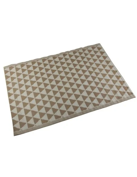 ALFOMBRA BEIGE ROMBOS