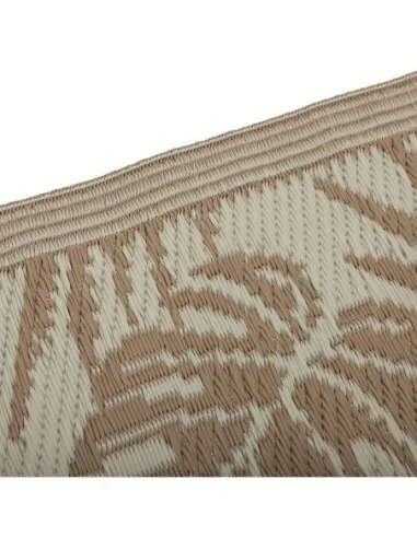 ALFOMBRA BEIGE CON HOJAS