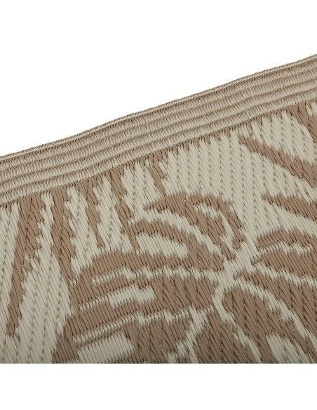 ALFOMBRA BEIGE CON HOJAS