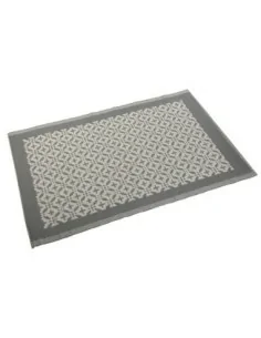 ALFOMBRA GRIS CON CIRCULOS