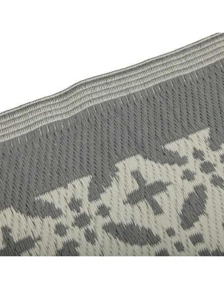 ALFOMBRA GRIS CON CIRCULOS