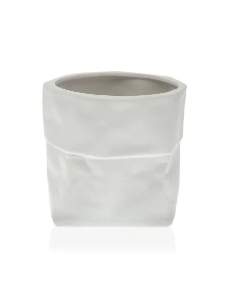 MACETA CERAMICA BLANCA 20x18