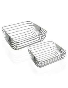 SET DE 2 CENTROS DE MESA PLATA