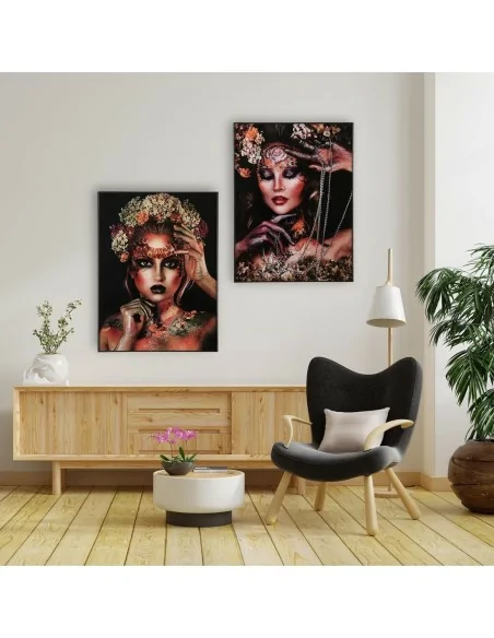 CUADRO CRISTAL MUJER AMAZONA 1