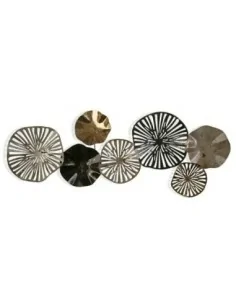 CUADRO METALICO CIRCULOS ORO