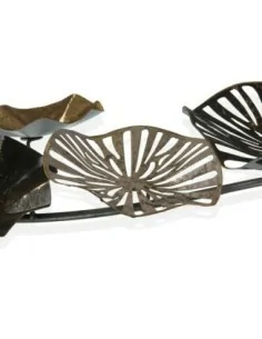 CUADRO METALICO CIRCULOS ORO 2