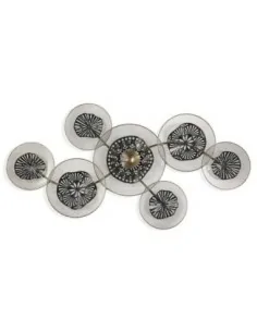 CUADRO METALICO CIRCLES GOLDEN