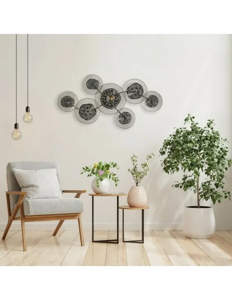 CUADRO METALICO CIRCLES GOLDEN