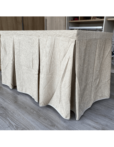 Ropa chenilla 8  pliegues Beige con...