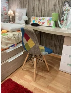Silla de Diseño Nordico en Tela Patchwork 2