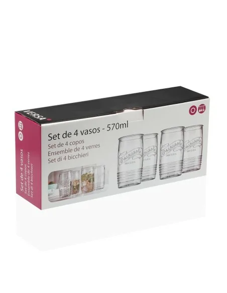 SET 4 VASOS  570 ML