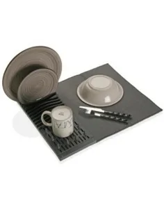 ESCURREPLATOS GRIS CON PAÑO