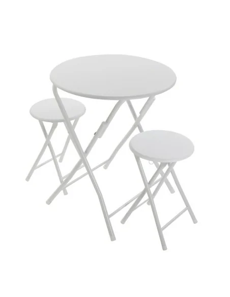 JUEGO MESA Y DOS SILLAS BLANCA