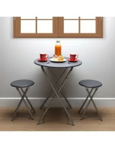 JUEGO MESA Y DOS SILLAS GRIS 2