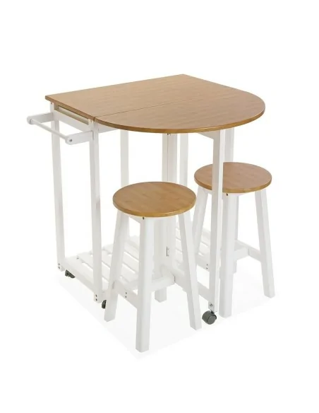 JUEGO MESA Y DOS TABURETES