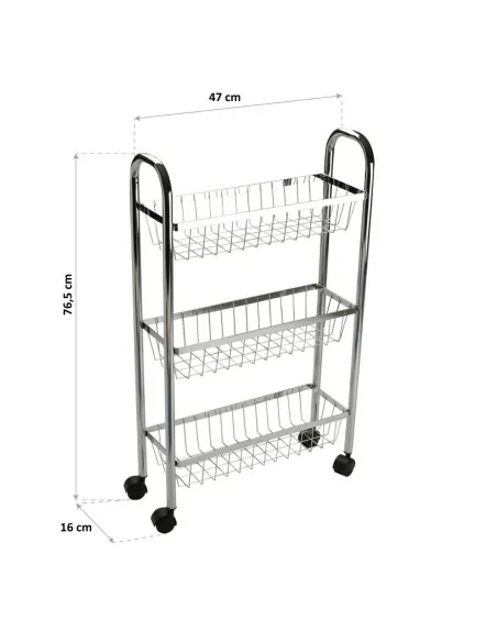 CARRO C/ RUEDAS 3 CESTAS 2
