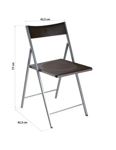 SILLA PLEGABLE NEGRA BELFORT