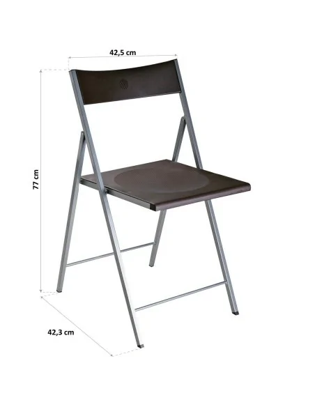 SILLA PLEGABLE NEGRA BELFORT