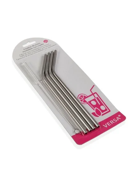 SET PAJITAS ACERO INOX+LIMPIAD